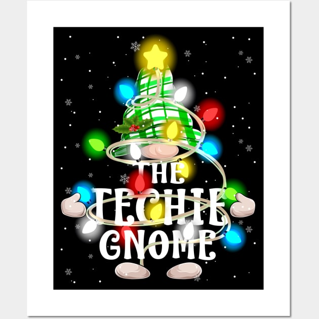 The Techie Gnome Christmas Matching Family Shirt Wall Art by intelus